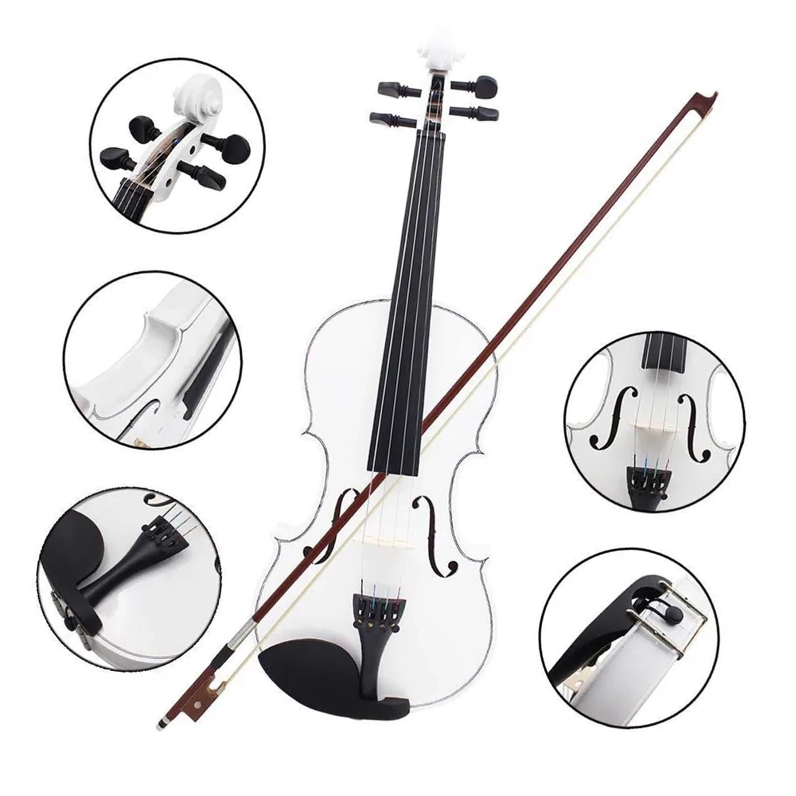 Amazon.co.jp: バイオリン 4/4 初心者のための普及(White Set
